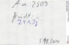 Etiketten zu Gold (NHMW-MIN-Aa2509)